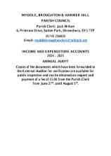 myddle and broughton parish council audit advert 2024-25